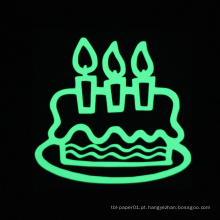 Bolo de aniversário autocolante Luminoso adesivo de parede Glow in the Dark Home Decor aniversário autocolante